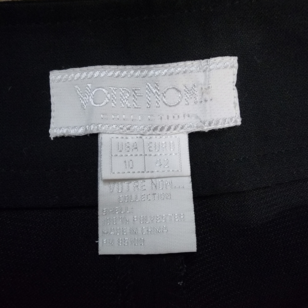 Votre Nom Pocket Less Black Slacks - Picture 4 of 6